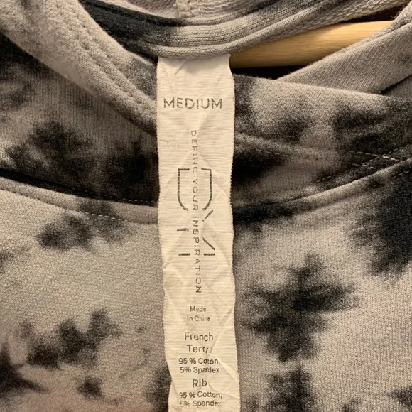 DYI Black and Gray Tie-Dye Hoodie - Picture 2 of 3